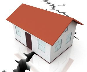 A house sitting on fractured land, for balanced asset division in your divorce meet with Naperville property division lawyer.